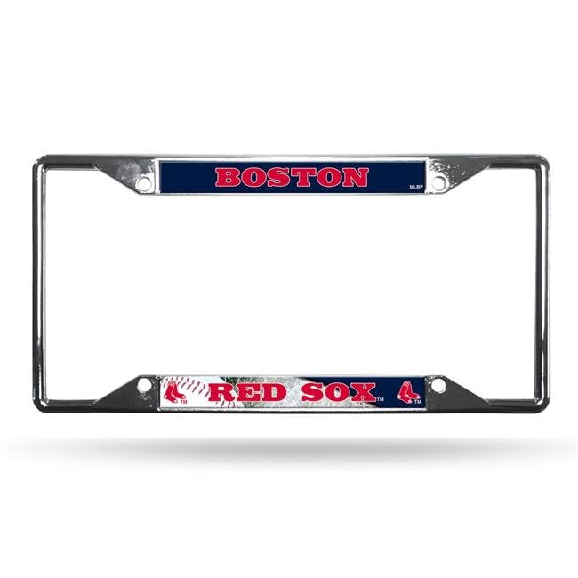 Picture of Boston Red Sox License Plate Frame Chrome EZ View