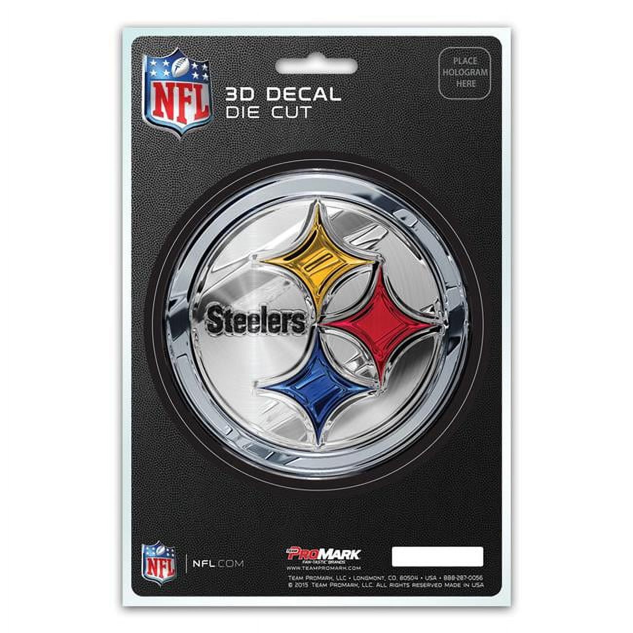 Pittsburgh Steelers Decal 5x8 Die Cut 3D Logo Design