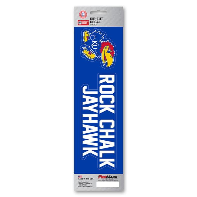 Kansas Jayhawks Decal Die Cut Slogan Pack