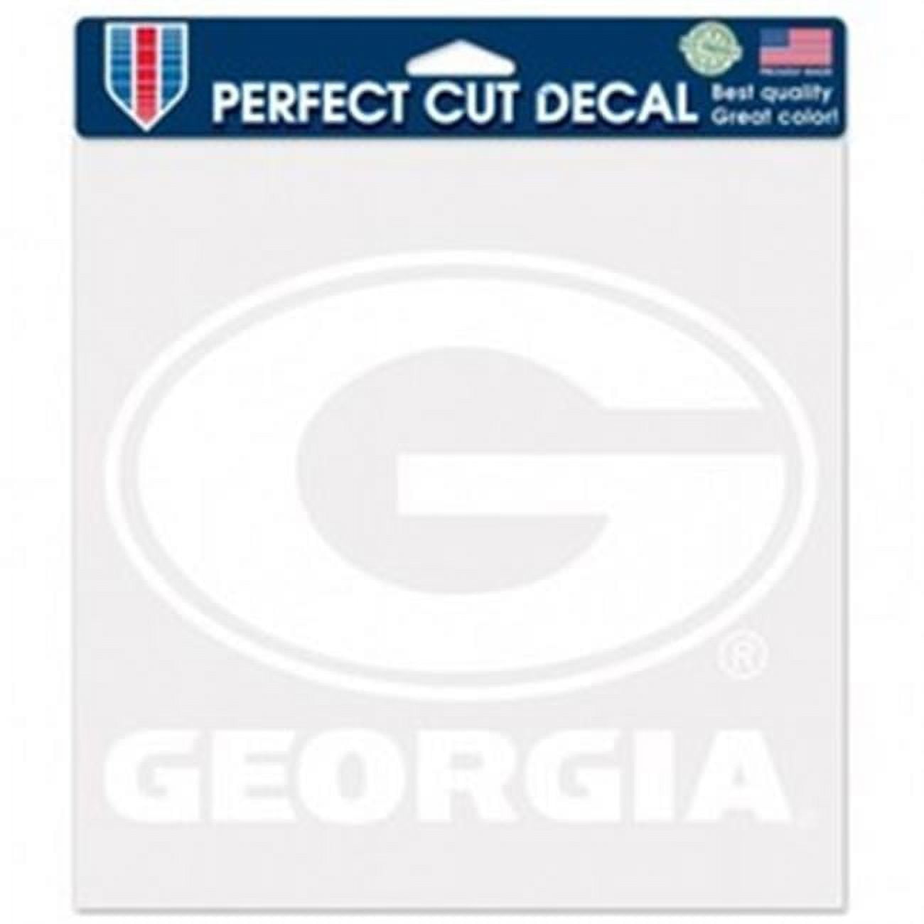 Picture of Georgia Bulldogs Decal 8x8 Perfect Cut White