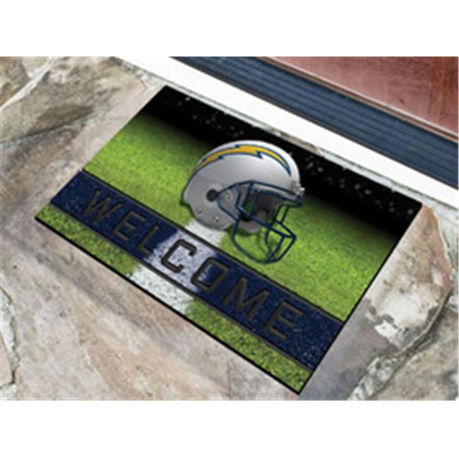 18 x 30 in. Los Angeles Chargers Door Mat Welcome Crumb Rubber