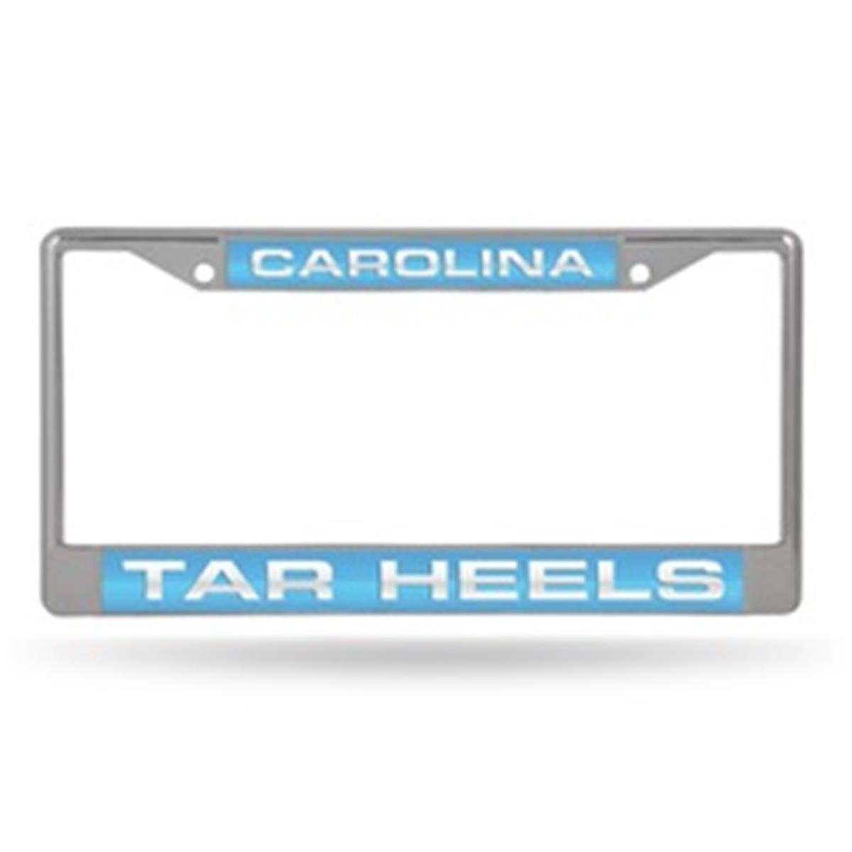 Picture of North Carolina Tar Heels License Plate Frame Laser Cut Chrome