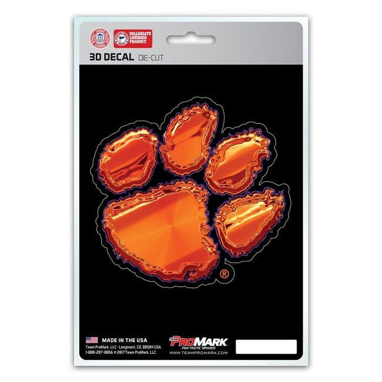 8162028814 5 x 8 Clemson Tigers Decal Die Cut 3D Logo Design