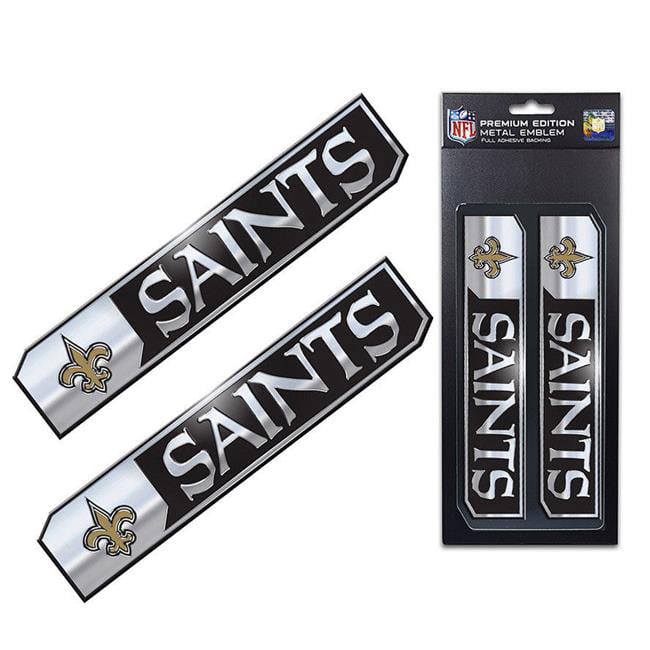 Logo Brands  New Orleans Saints 2-Pack Embossed Truck Emblem Set
