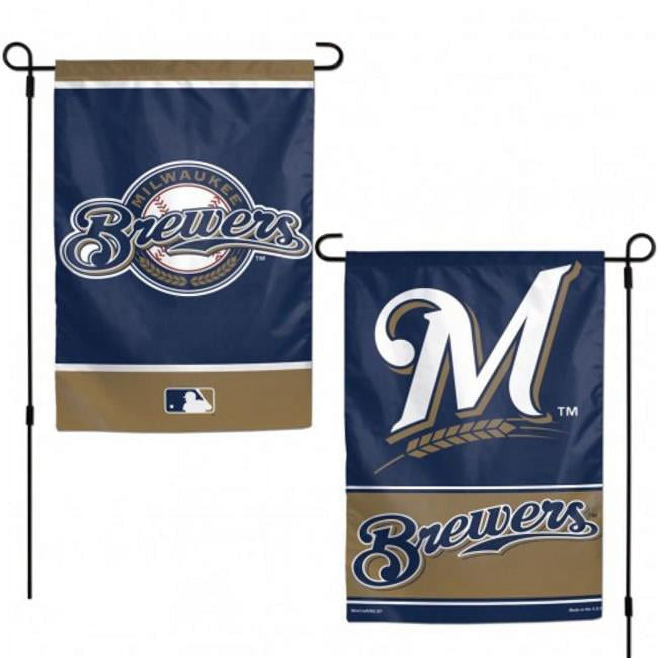Picture of Milwaukee Brewers Flag 12x18 Garden Style 2 Sided
