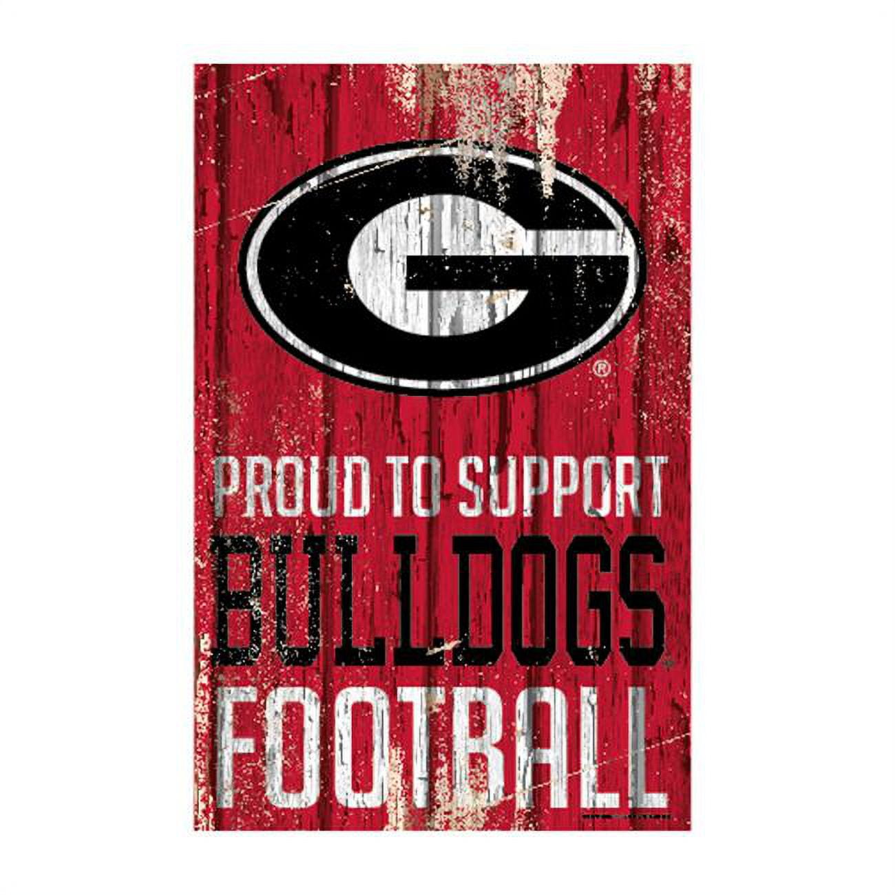 Picture of Georgia Bulldogs Sign 11x17 Wood Proud to Support Design