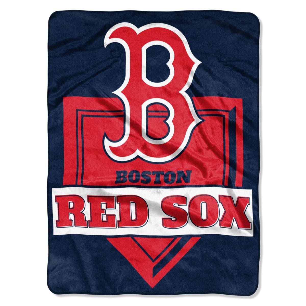 Picture of Boston Red Sox Blanket 60x80 Raschel Home Plate Design