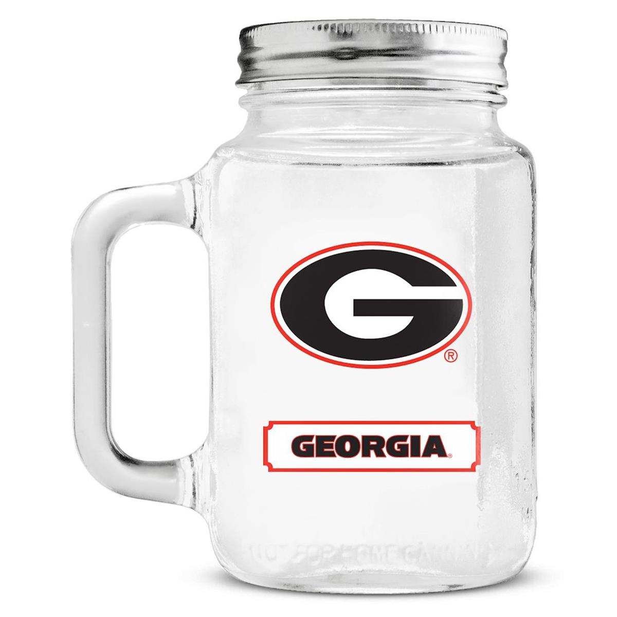 Picture of Georgia Bulldogs Mason Jar Glass With Lid