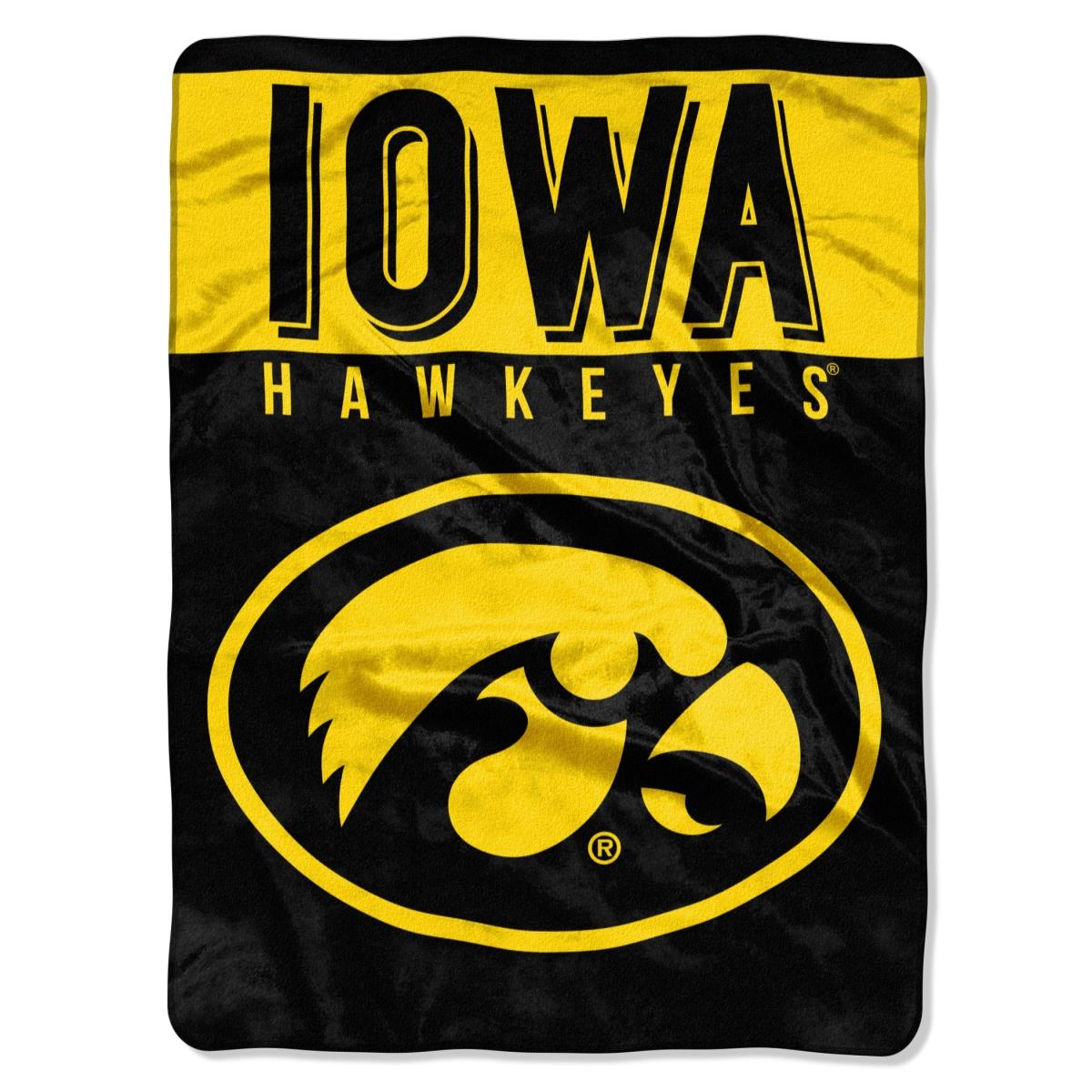 Picture of Iowa Hawkeyes Blanket 60x80 Raschel Basic Design