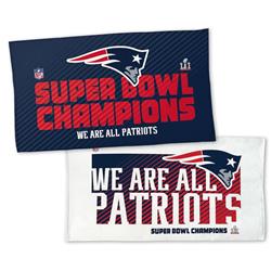 New England Patriots Towel 22x42 Locker Room Style Spectra Super Bowl 51 Champions Design