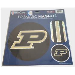 Purdue Boilermakers Magnets 11x11 Die Cut Prismatic Set of 3