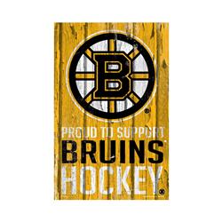 Picture of Boston Bruins Sign 11x17 Wood Proud to Support Design