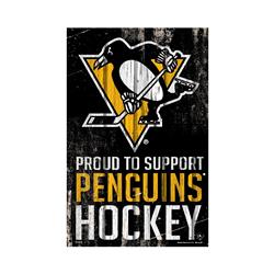 Picture of Pittsburgh Penguins Sign 11x17 Wood Proud to Support Design