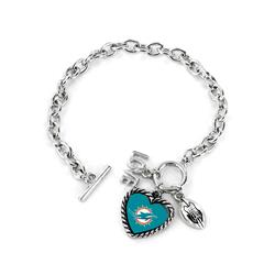 Picture of Miami Dolphins Bracelet Charmed Sport Love Football