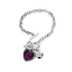 Picture of Cleveland Indians Bracelet Charmed Sport Love Baseball