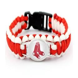 Picture of Boston Red Sox Bracelet Braided Red and White