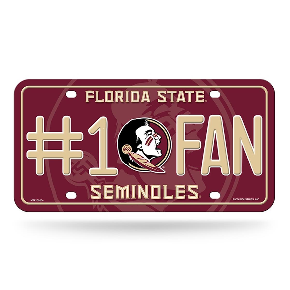 Picture of Florida State Seminoles License Plate #1 Fan