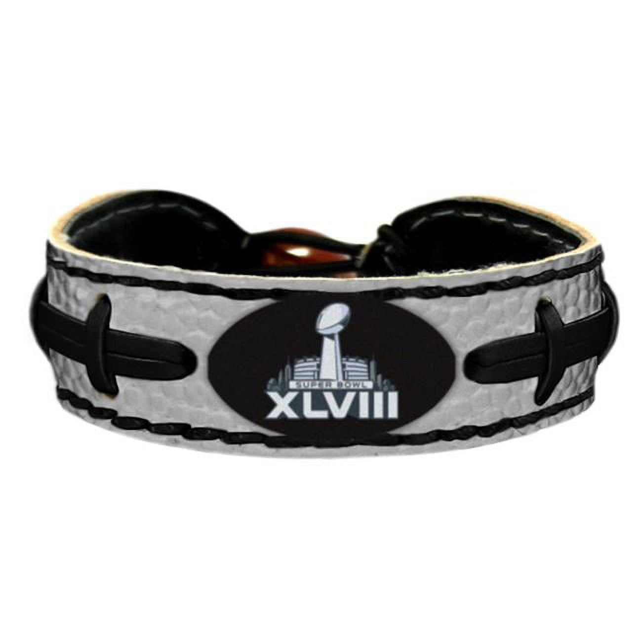 Super Bowl XLVIII Trophy Logo Team Color NFL Football Bracelet