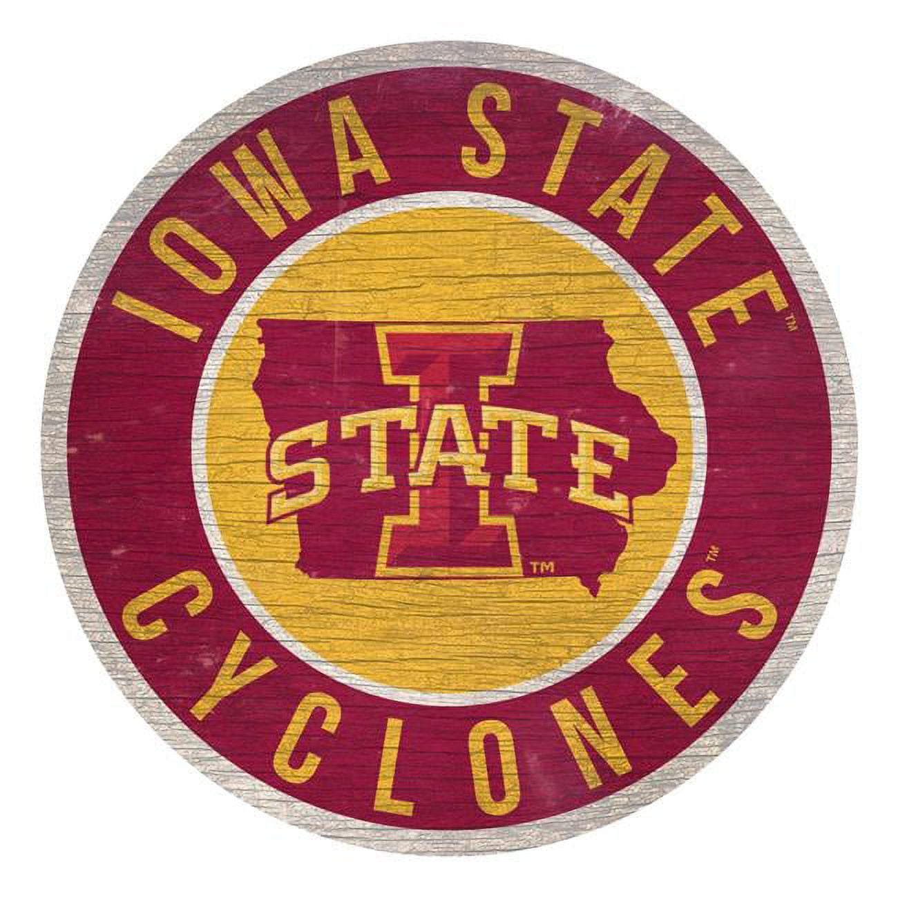 Fan Creations Officially Licensed NCAA Iowa State 12" Wood Circle