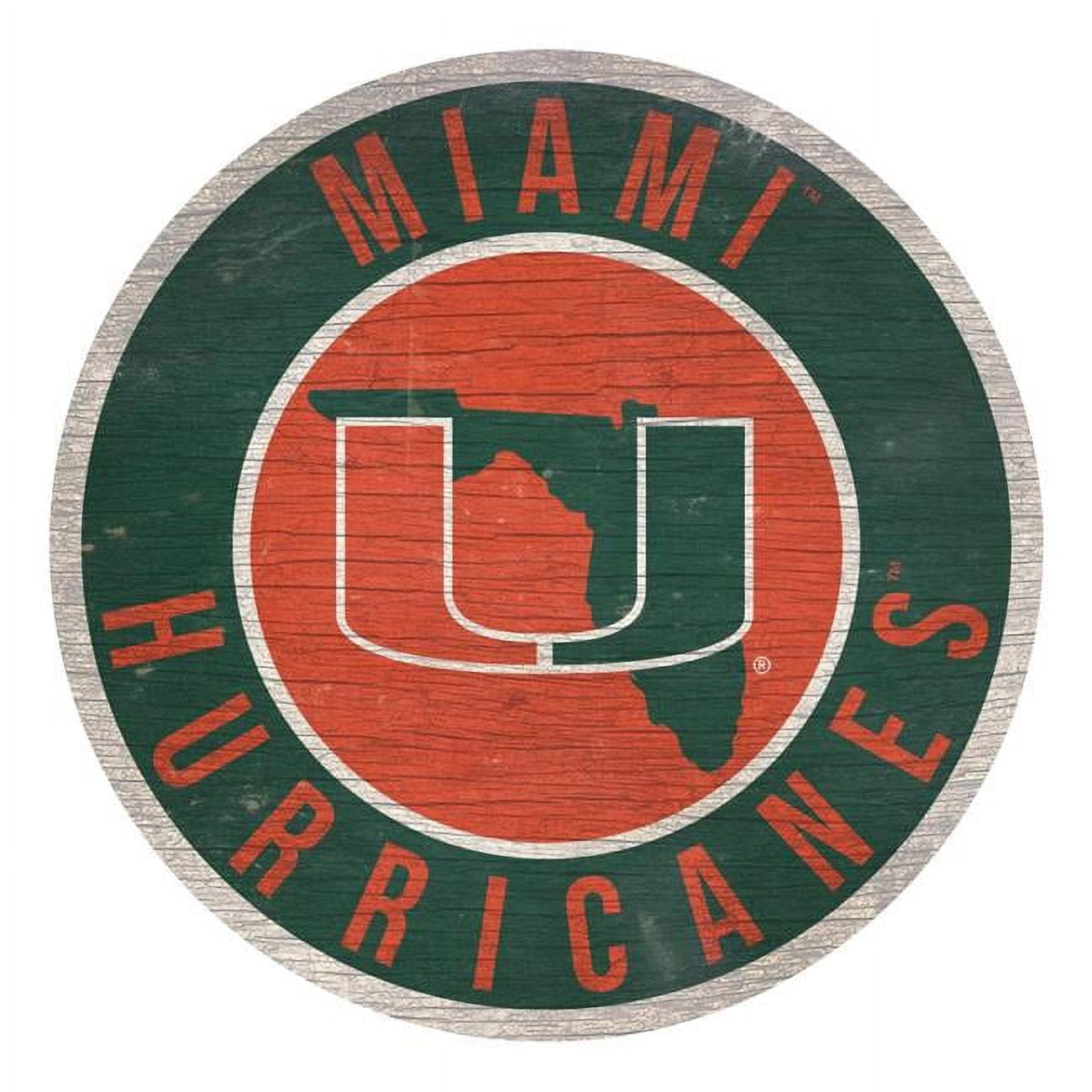 Fan Creations Officially Licensed NCAA Miami 12" Wood Circle