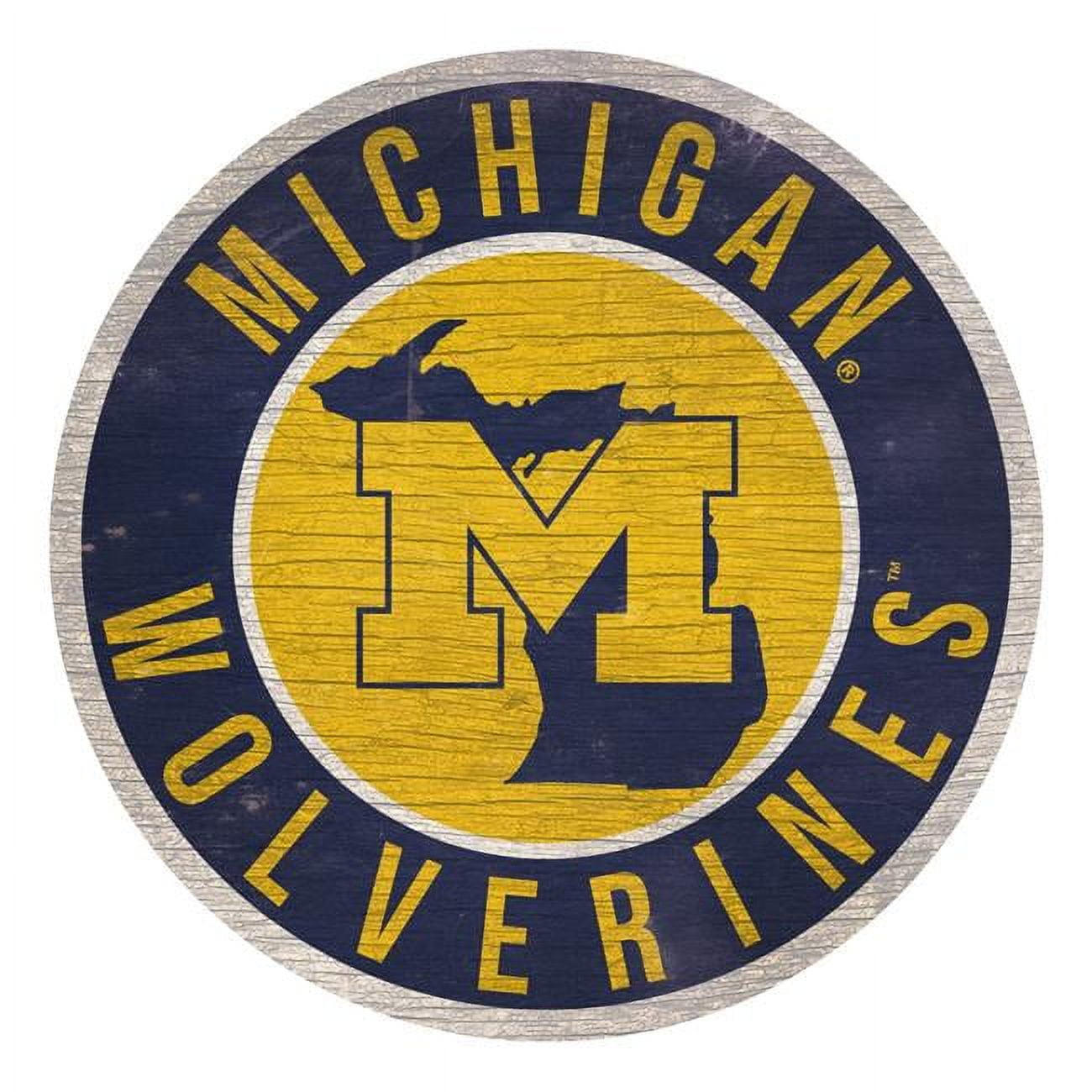 Fan Creations Officially Licensed NCAA Michigan 12" Wood Circle