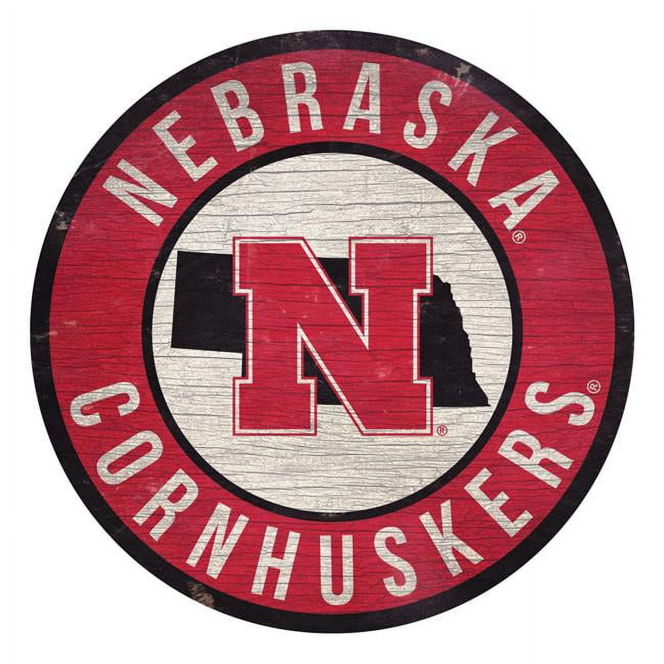 Fan Creations Officially Licensed NCAA Nebraska 12" Wood Circle