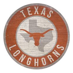 Fan Creations Officially Licensed NCAA Texas 12" Wood Circle