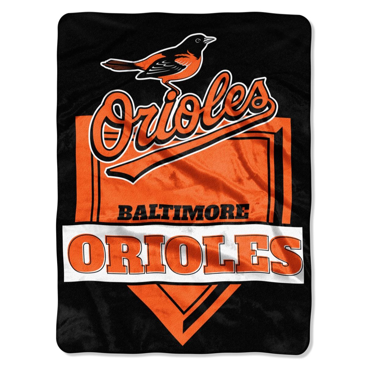Picture of Baltimore Orioles Blanket 60x80 Raschel Home Plate Design