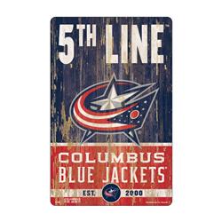 Picture of Columbus Blue Jackets Sign 11x17 Wood Slogan Design