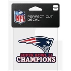 New England Patriots Super Bowl 51 Champions Decal - Multi-Color - 4x4 inches - Durable Vinyl