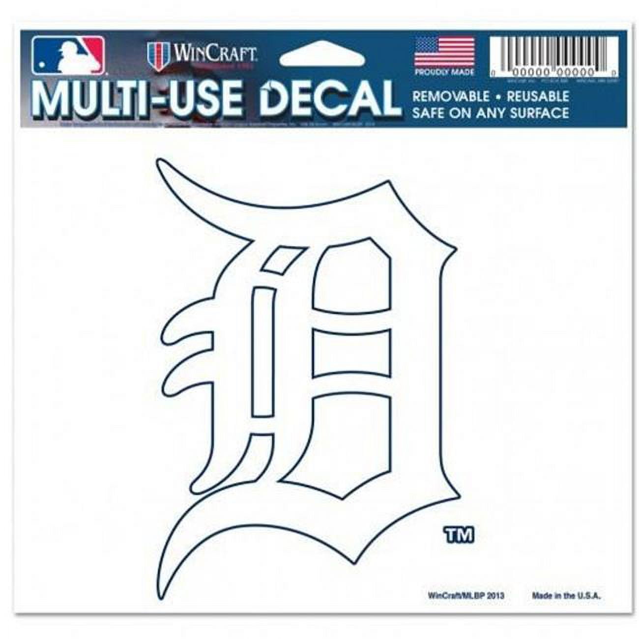 Detroit Tigers Decal 5x6 Multi Use Color