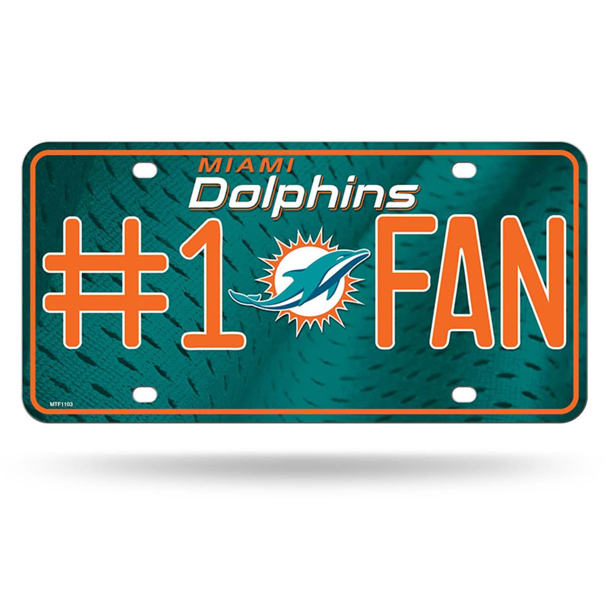 Miami Dolphins License Plate No 1 Fan