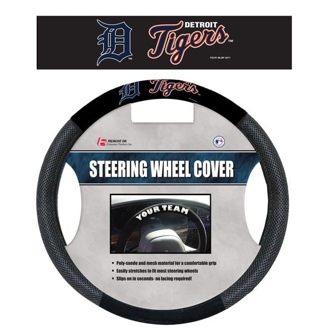 Detroit Tigers Steering Wheel Cover Mesh Style