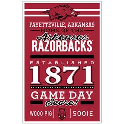 Arkansas Razorbacks Sign 11x17 Wood Wordage Design