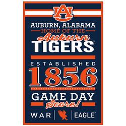 Auburn Tigers Sign 11x17 Wood Wordage Design