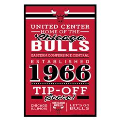 Chicago Bulls Sign 11x17 Wood Wordage Design