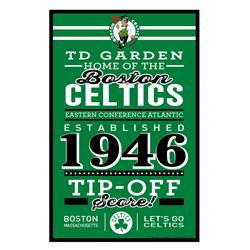 Boston Celtics Sign 11x17 Wood Wordage Design