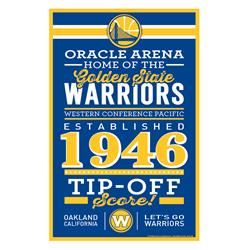 Golden State Warriors Sign 11x17 Wood Wordage Design