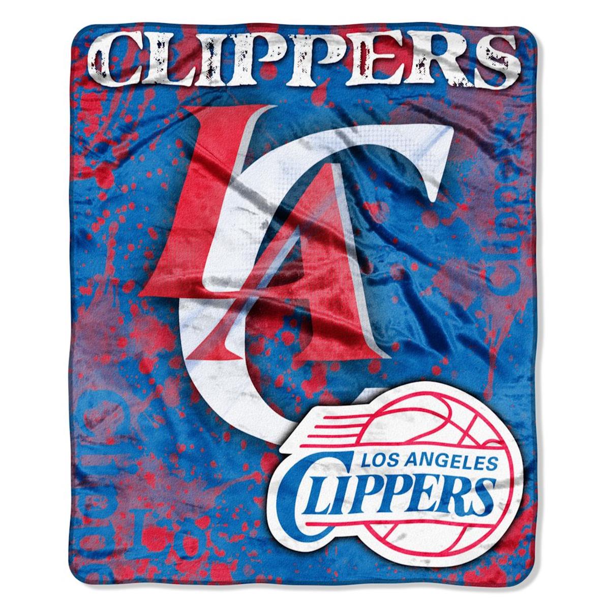 Los Angeles Clippers Blanket 50x60 Raschel Drop Down Design