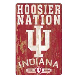 Picture of Indiana Hoosiers Sign 11x17 Wood Slogan Design