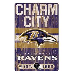 Picture of Baltimore Ravens Sign 11x17 Wood Slogan Design