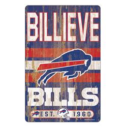 Picture of Buffalo Bills Sign 11x17 Wood Slogan Design