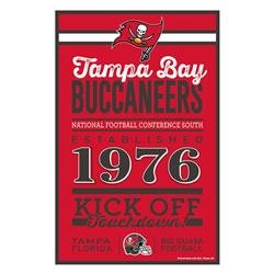 Picture of Tampa Bay Buccaneers Sign 11x17 Wood Established Design