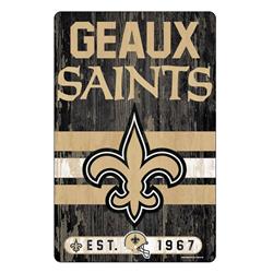 New Orleans Saints Sign 11x17 Wood Slogan Design