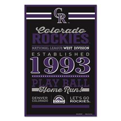 Picture of Colorado Rockies Sign 11x17 Wood Wordage Design