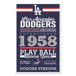 Los Angeles Dodgers Sign 11x17 Wood Established Design