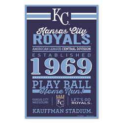 Picture of Kansas City Royals Sign 11x17 Wood Established Design