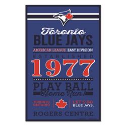 Picture of Toronto Blue Jays Sign 11x17 Wood Established Design