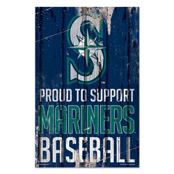 Seattle Mariners Sign 11x17 Wood Proud to Support Design