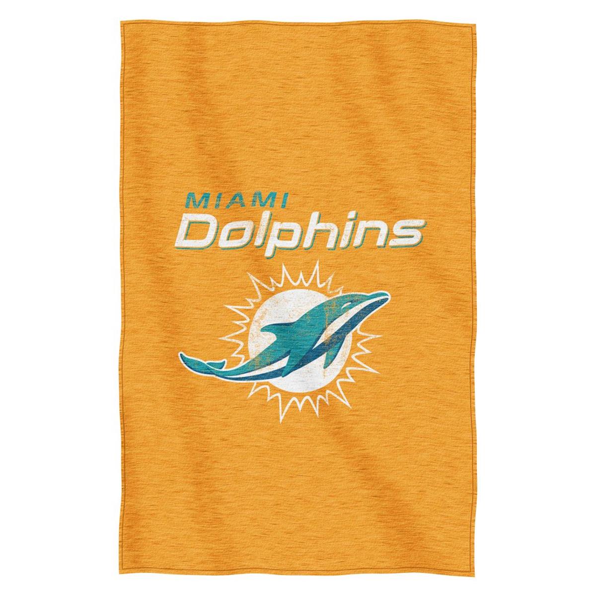 Picture of Miami Dolphins Blanket 54x84 Sweatshirt Script Design